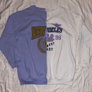 Aeropostale White and Purple Sweatshirt